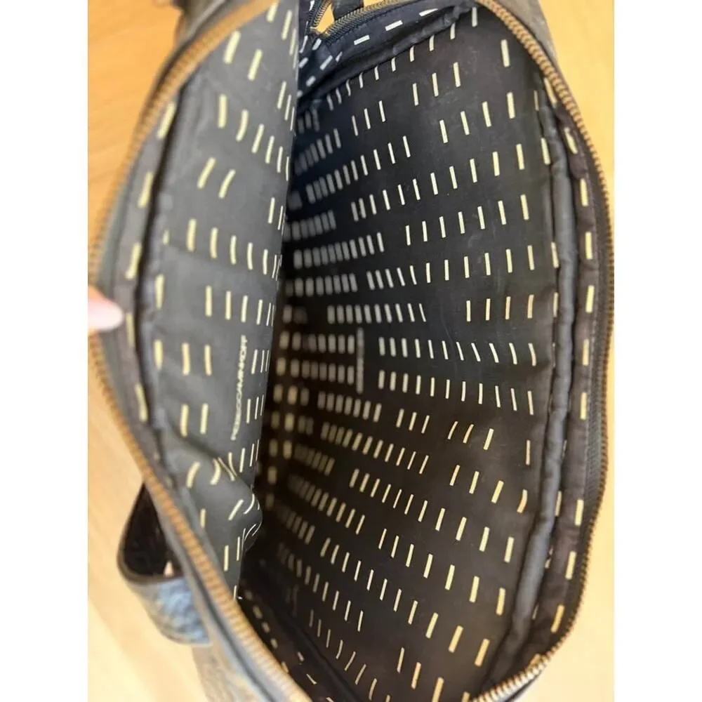 Rebecca Minkoff Black Python Embossed Leather Laptop Bag